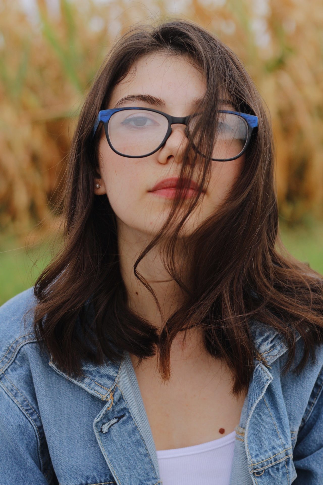 Portrait beautiful woman in a eyeglasses
