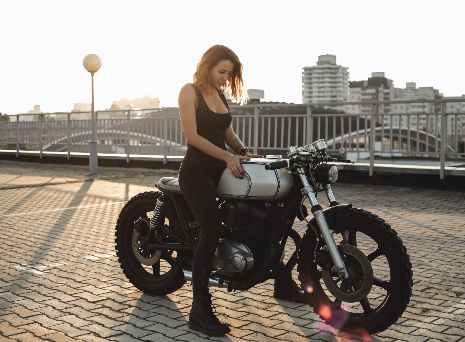 Biker Woman on motorcycle