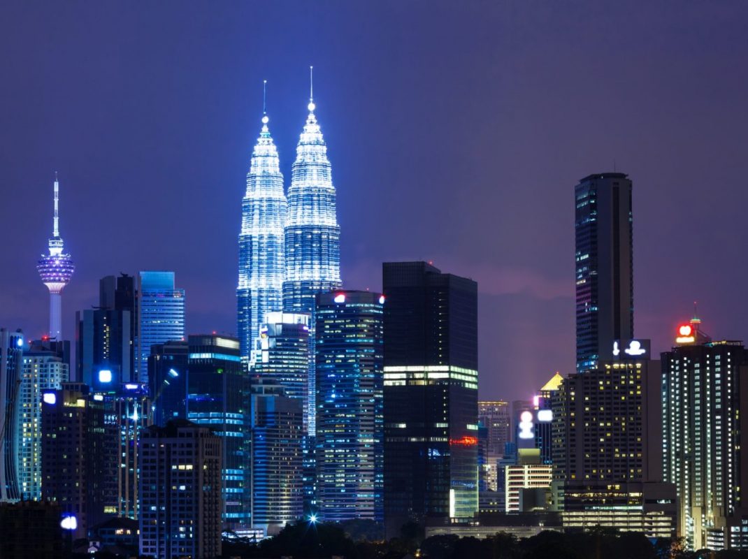 Capital city of Malaysia, Kuala Lumpur at night