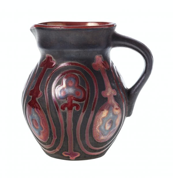 side view of georgian ceramic jugful isolated