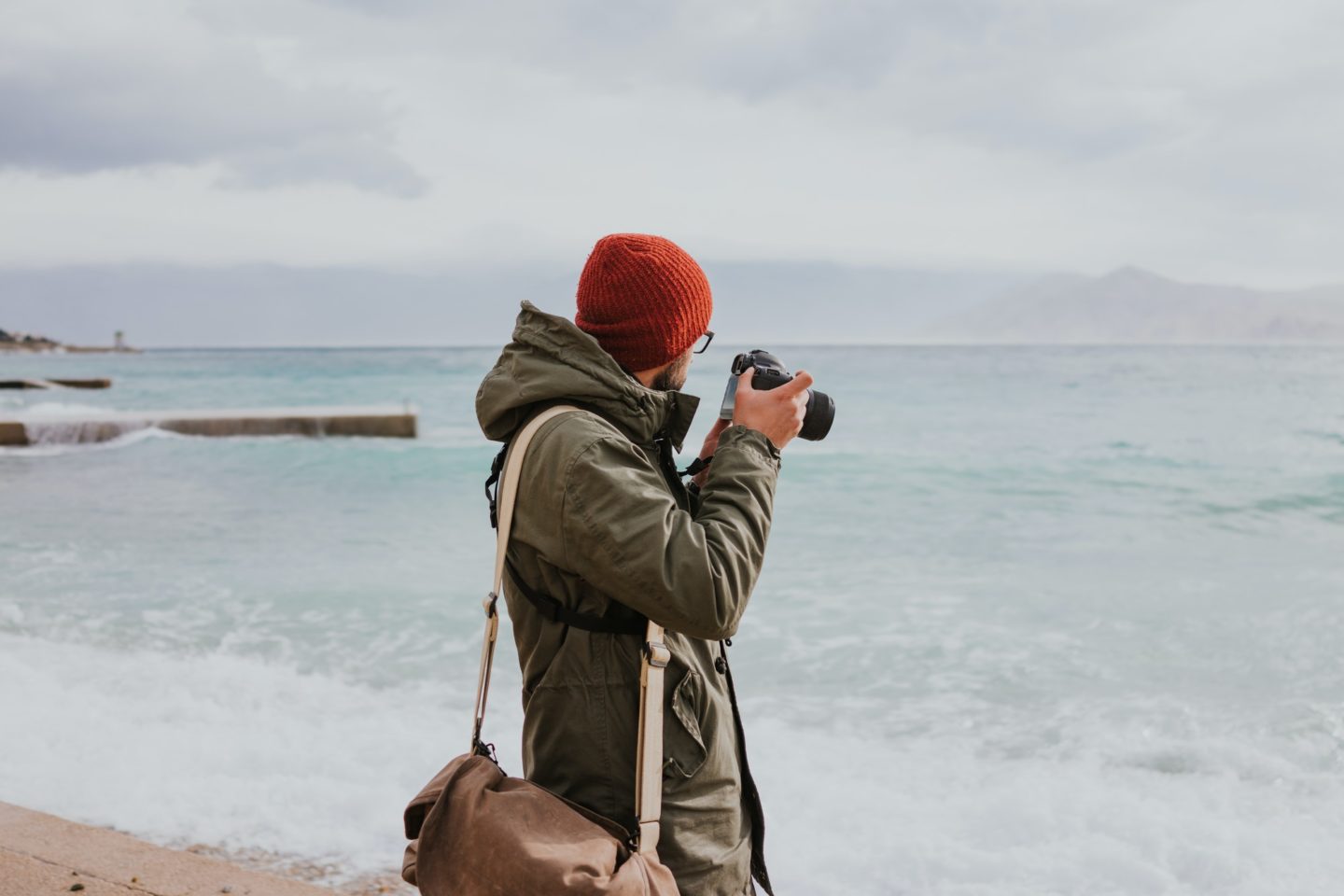 Photographer by the sea