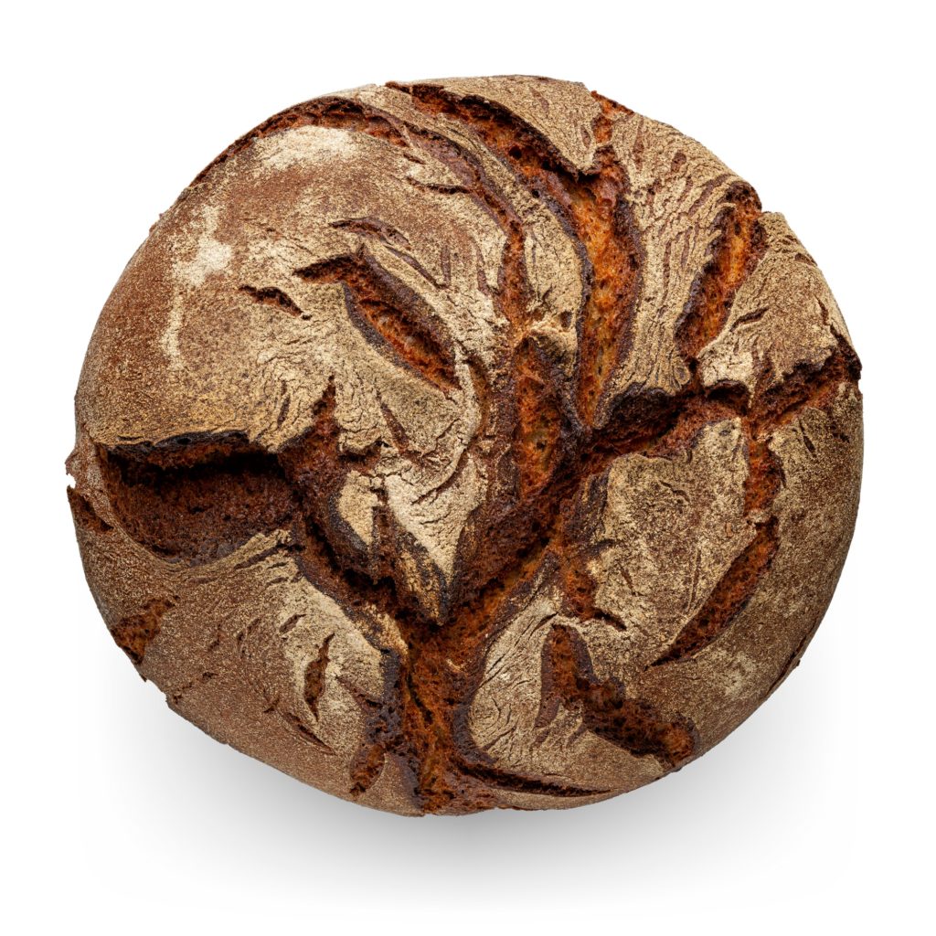 Traditional round rye bread