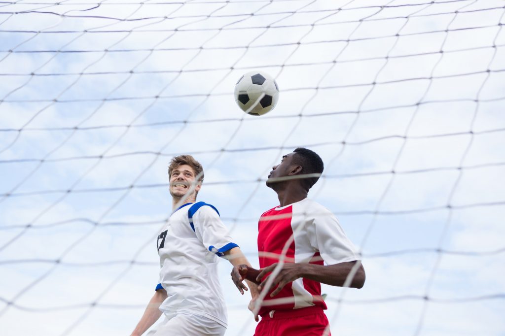 Male player playing soccer