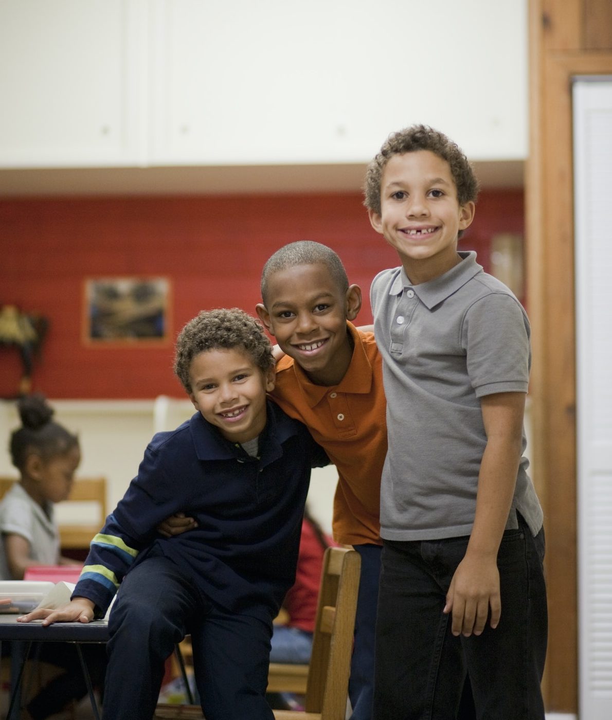 Children smiling in classroom